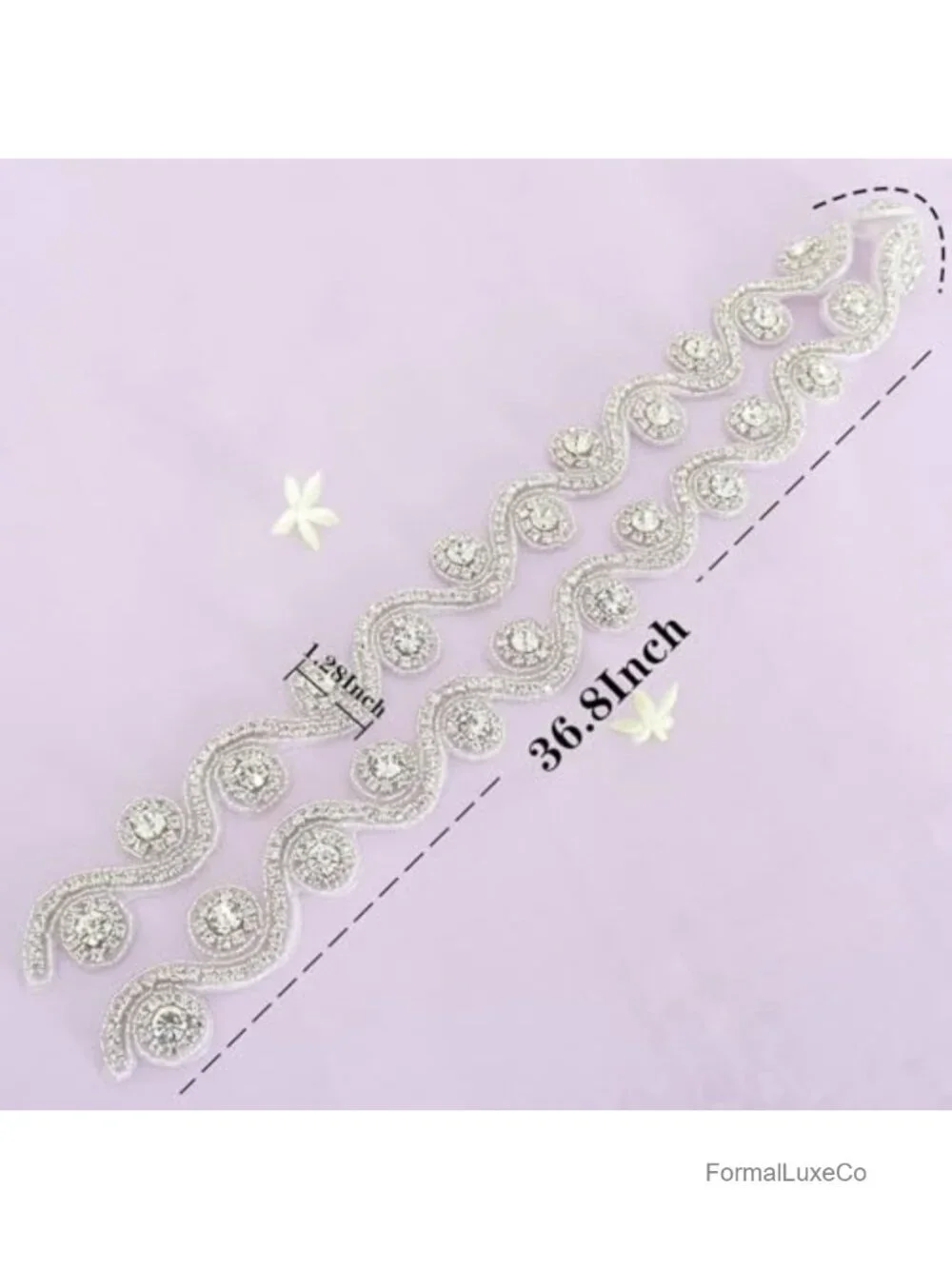 Crystal Rhinestone Applique Wedding Sash Belt - Design Your Dream Dress